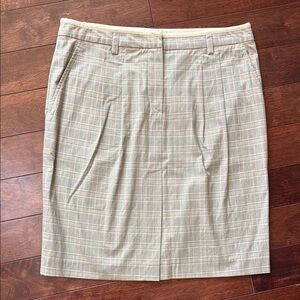 NWOT Gunex Italy Pocro Plaid 4 Pocket Unlined Front Pleat Skirt 10